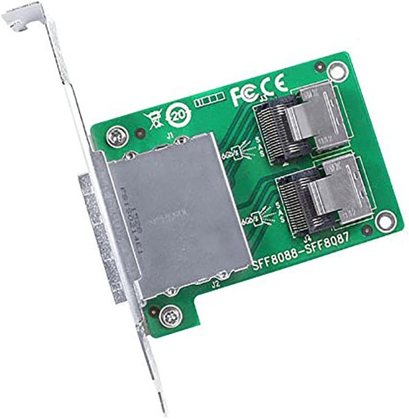 HYFIBER H!Fiber Dual Port SAS Adapter Card 2X Internal SFF-8087 to 2X External SFF-8088 Slot, 6Gb/s, Card with Full-Height and Low-Profile - Image 2